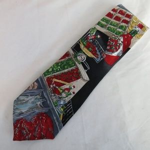 🌹 Tabasco Men's Tie 100% Silk Supermarket Image